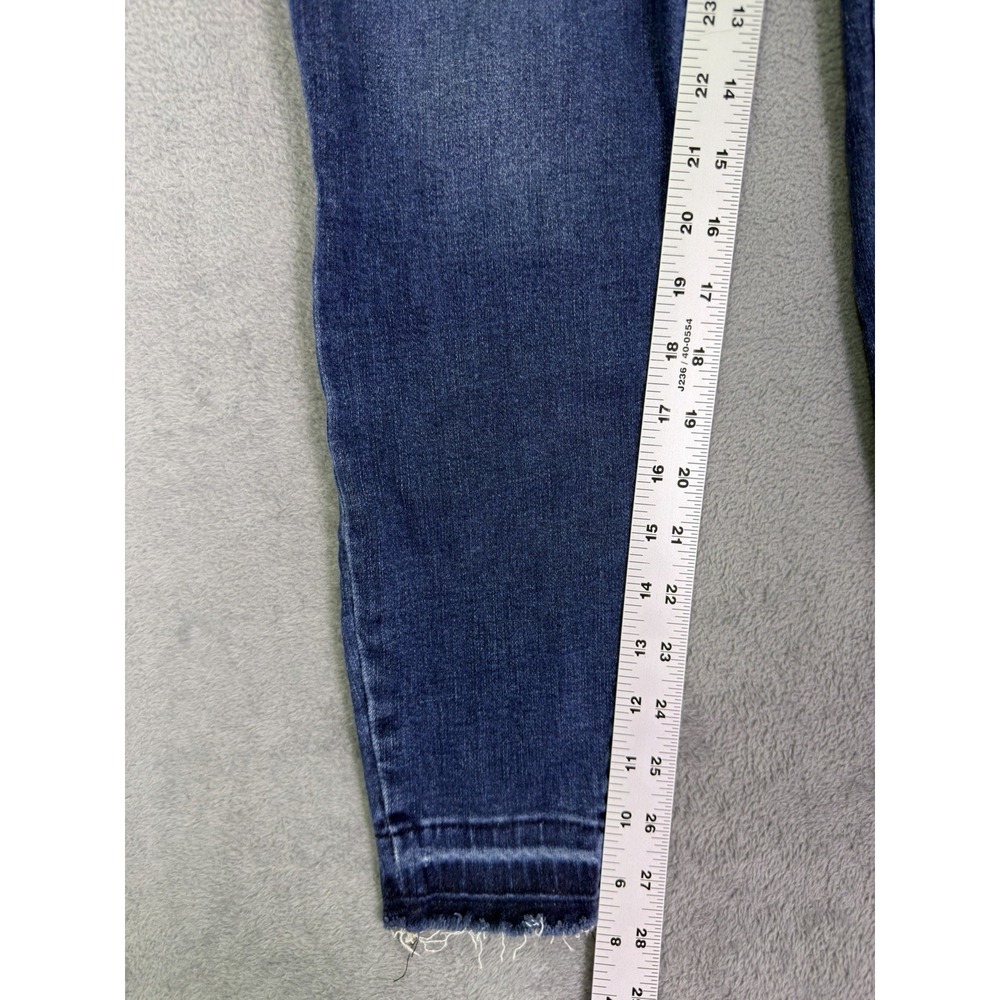 Spanx Jeans Womens Large Blue Dark Wash High Rise Skinny Pull On Slim Stretch - Picture 5 of 9